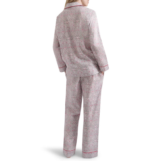 Liberty Print Classic Pyjama In Organic Cotton Lawn - Lodden (Pink)