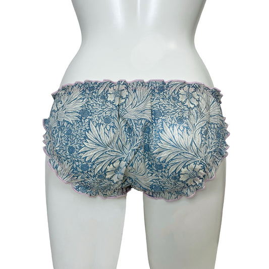 Organic Cotton Lawn Ruffle Knicker - William Morris Marigold