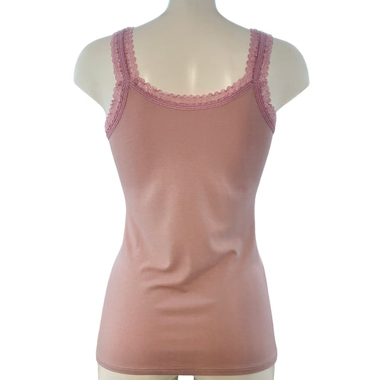 Bamboo Jersey Tank Vest Top - Blush