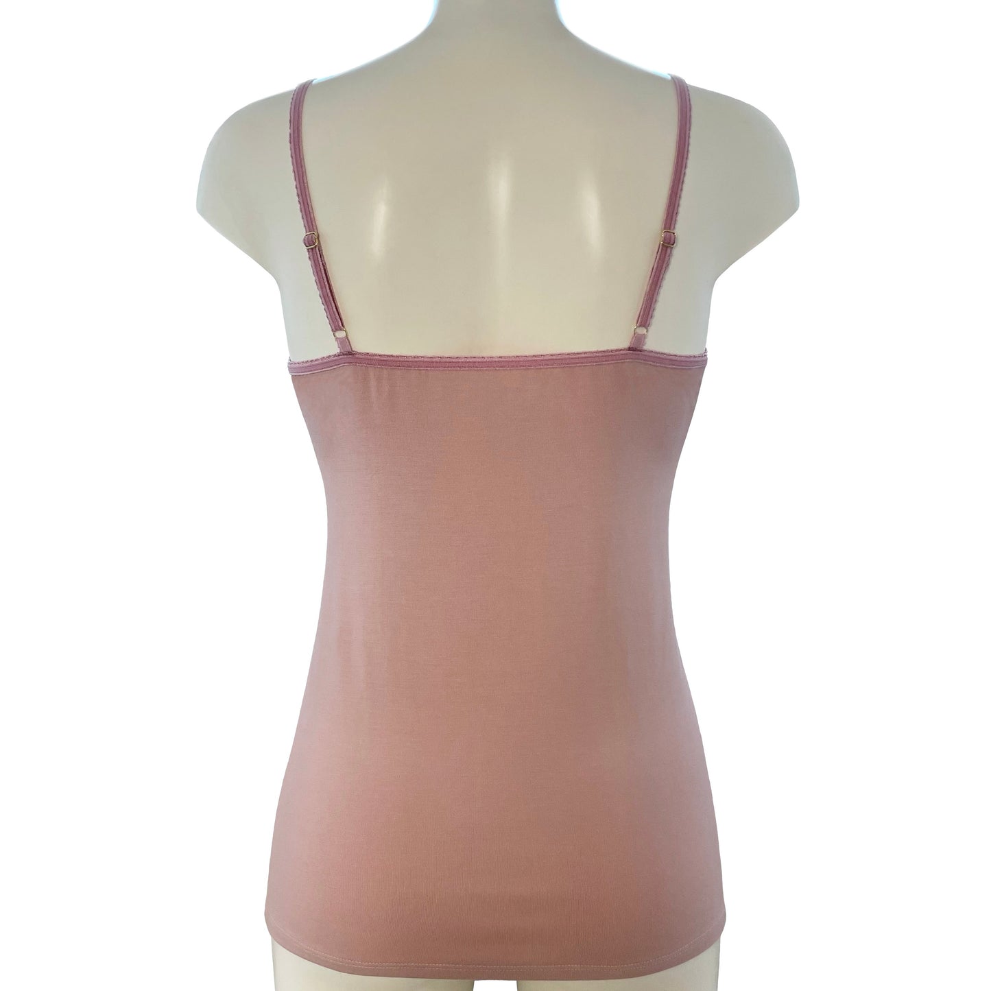 Bamboo Jersey Strappy Cami Top With Cups - Blush