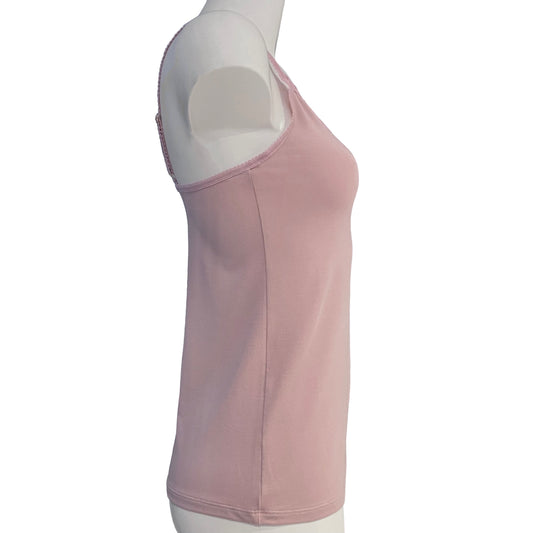 Bamboo Jersey Simple Strappy Cami Top - Blush