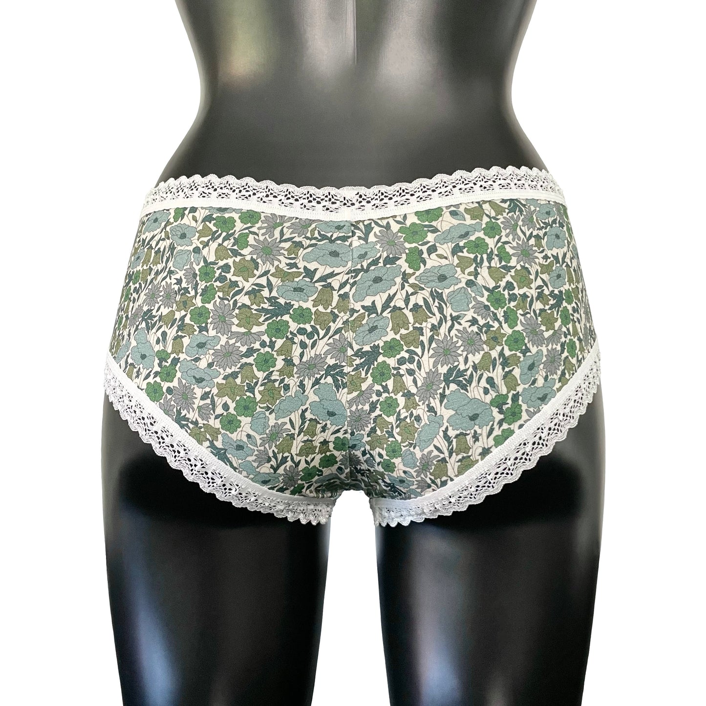 Liberty Print Bamboo Boy Short Knicker - Verdant Whisper