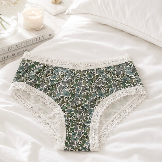 Liberty Print Bamboo Classic Fit Knicker - Verdant Whisper