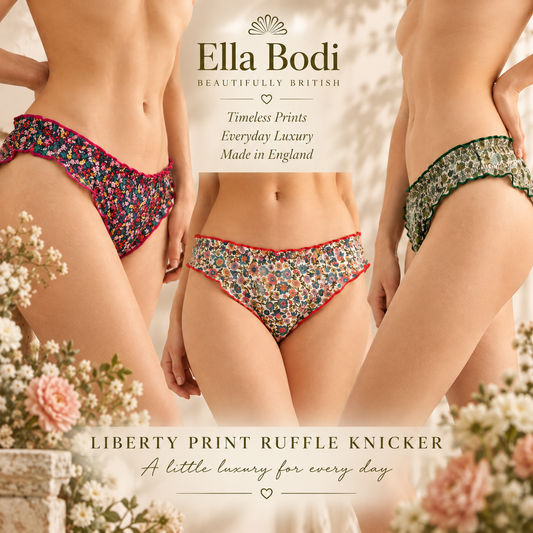 Liberty Print Soft Organic Cotton Lawn Ruffle Knicker | Lucky Dip