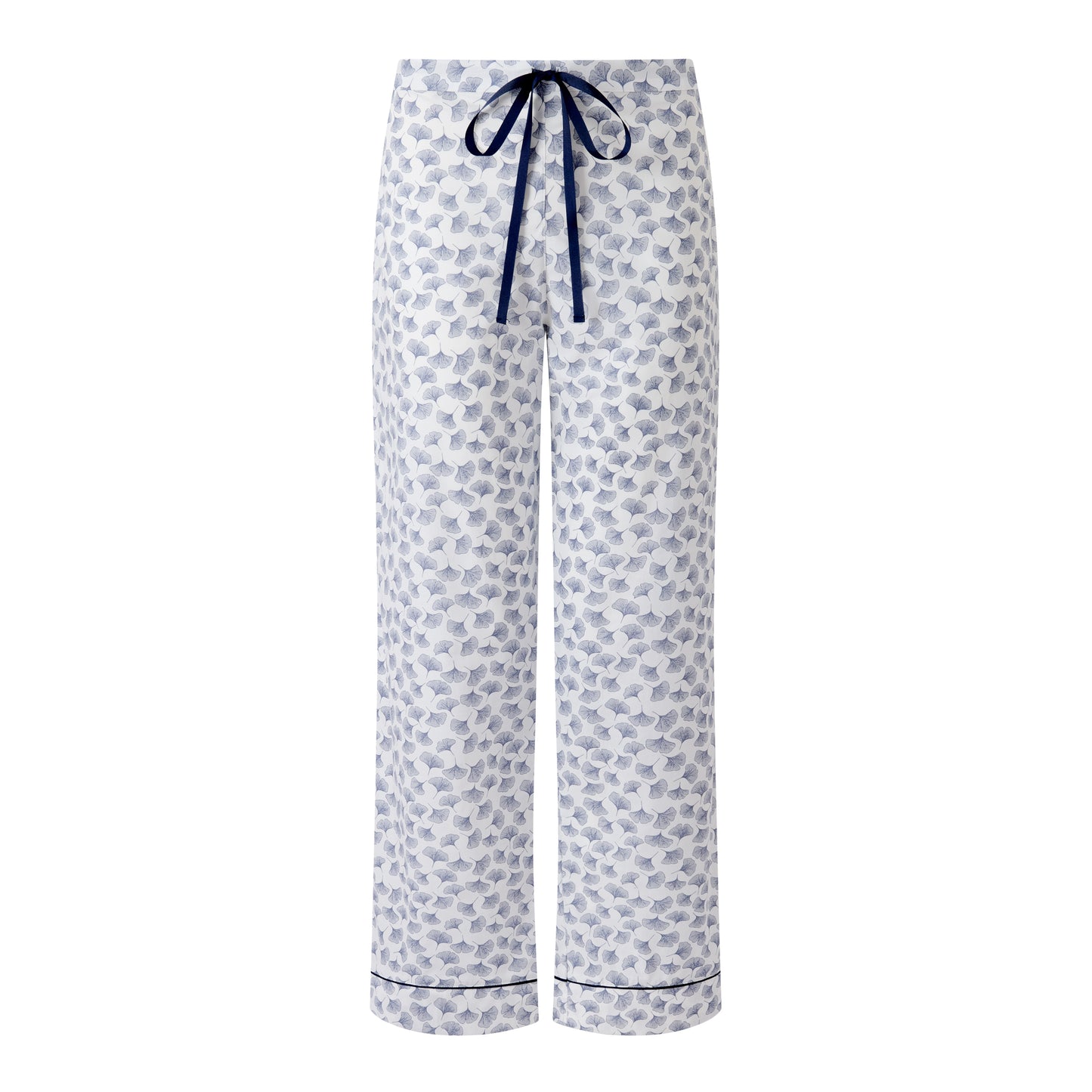 Classic Pyjama In Organic Cotton Lawn - Gingko (White)