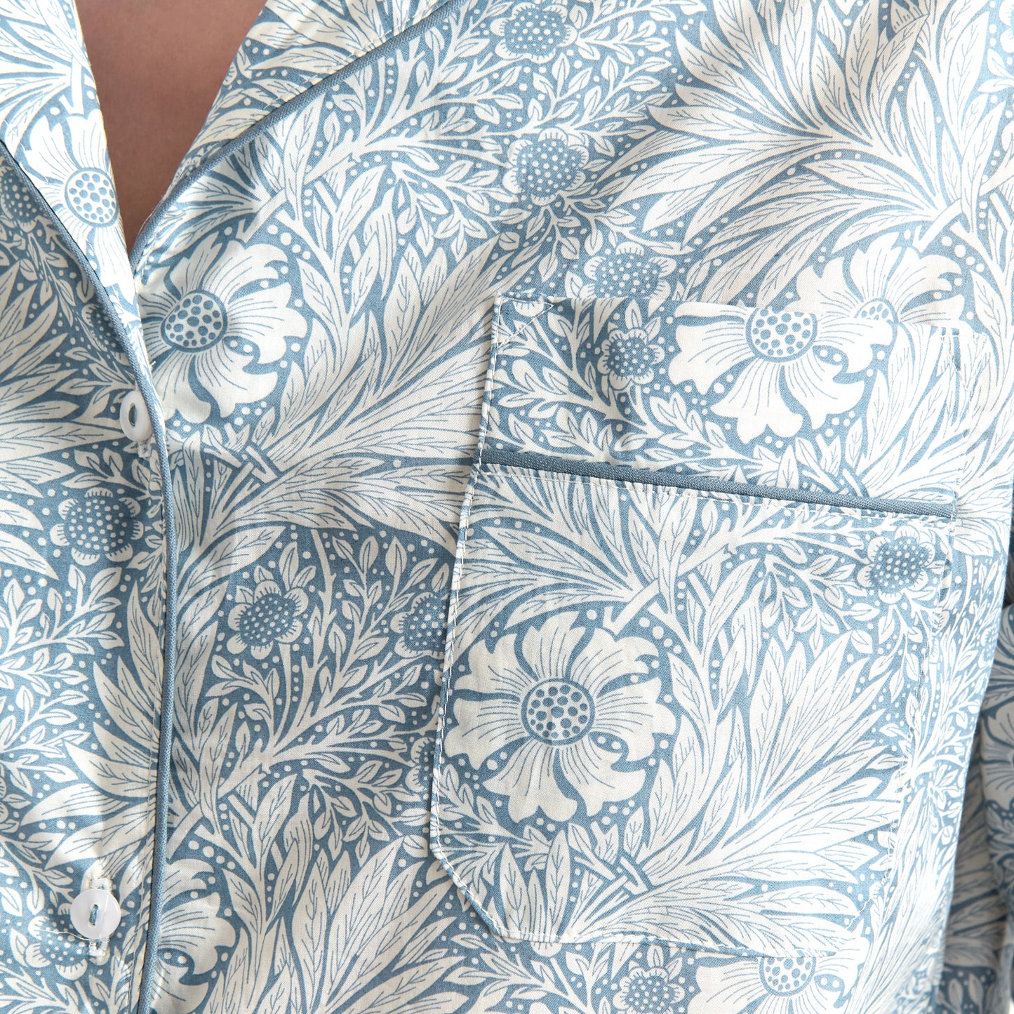 Classic Pyjama In Organic Cotton Lawn - William Morris Marigold