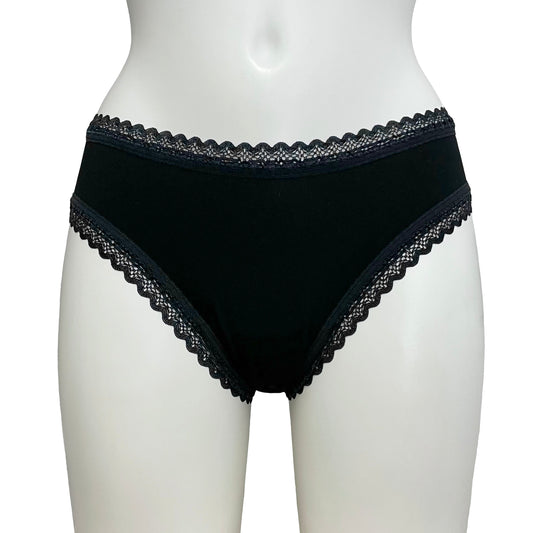 Bamboo High Leg Knicker - Black
