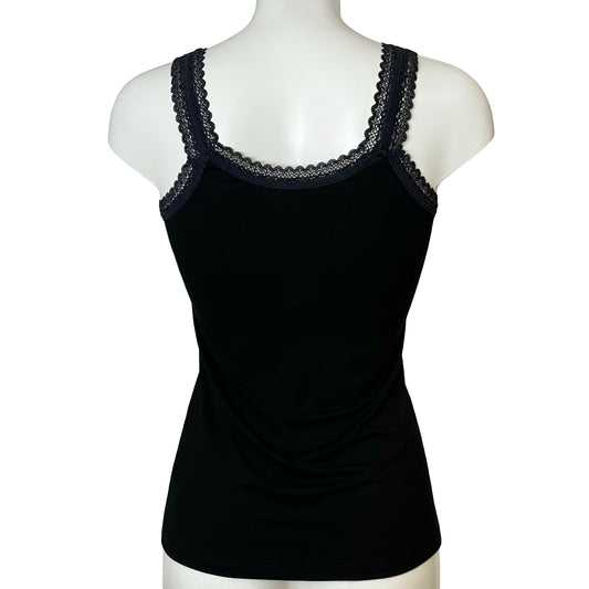 Bamboo Jersey Tank Vest Top - Black