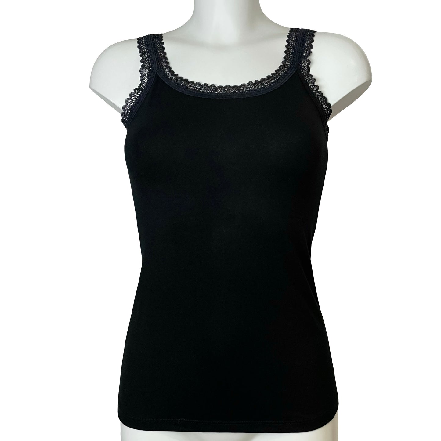 Bamboo Jersey Tank Vest Top - Black
