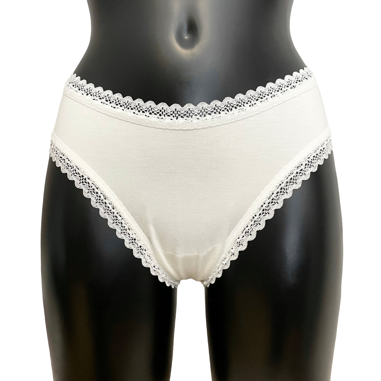 Bamboo High Leg Knicker - Ivory