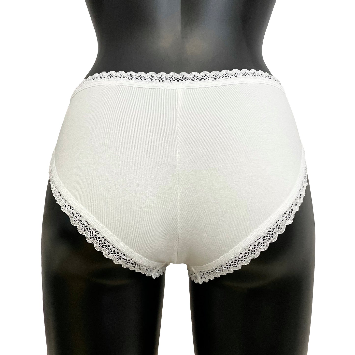 Bamboo High Leg Knicker - Ivory