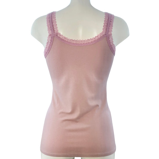 Bamboo Jersey Tank Vest Top - Blush