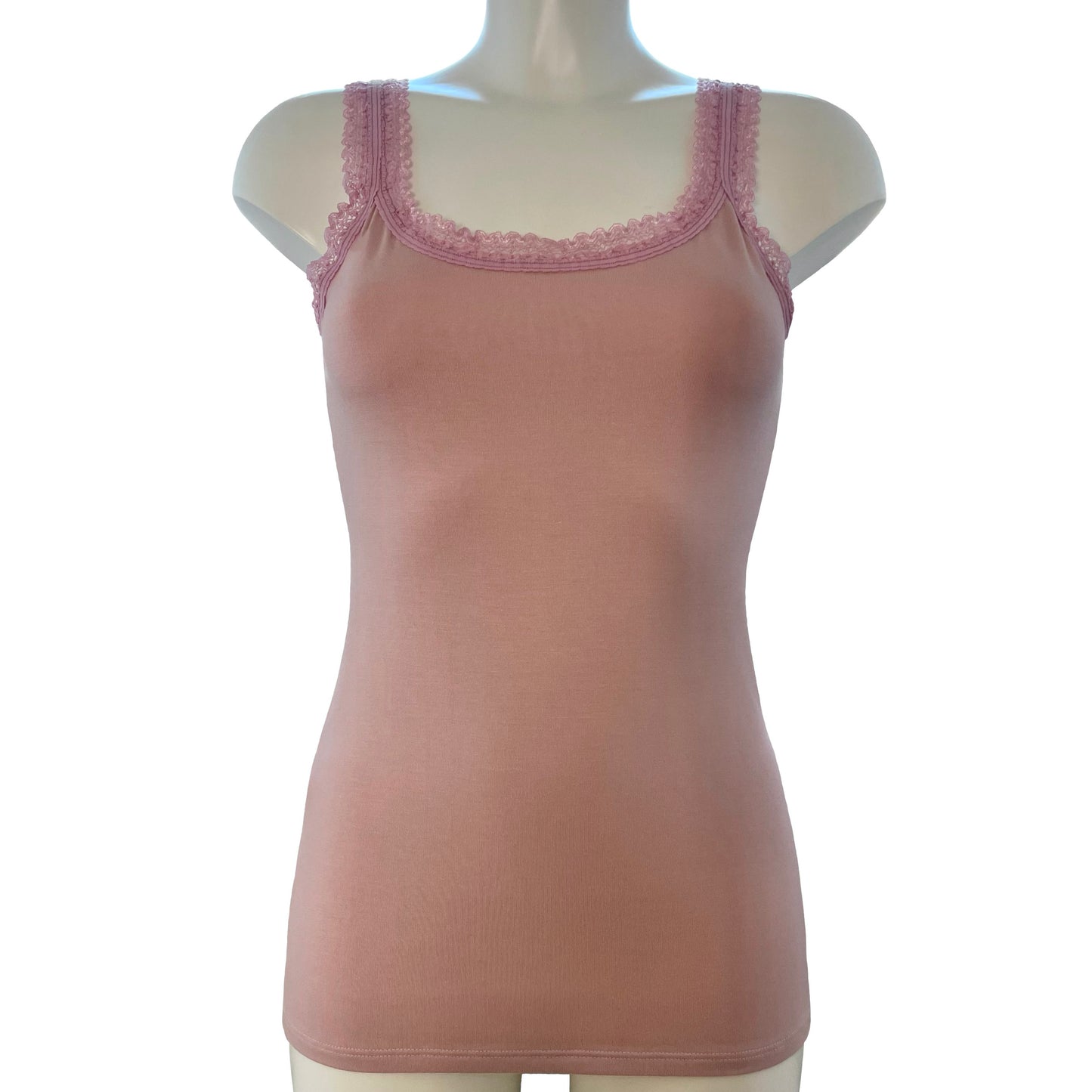 Bamboo Jersey Tank Vest Top - Blush