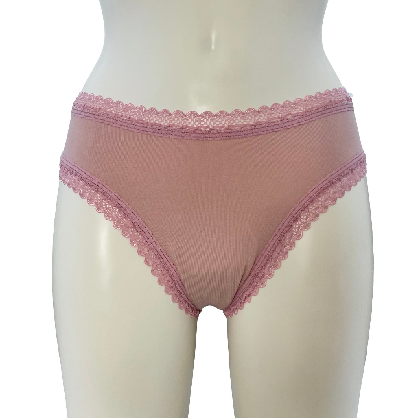Bamboo High Leg Knicker - Blush