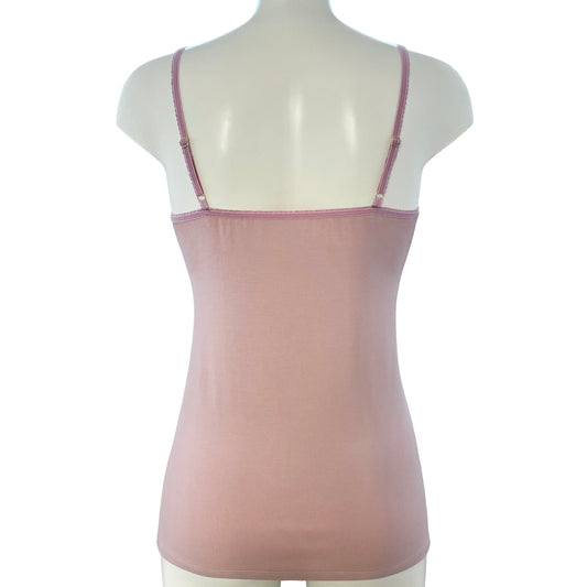 Bamboo Jersey Strappy Cami Top With Cups - Blush