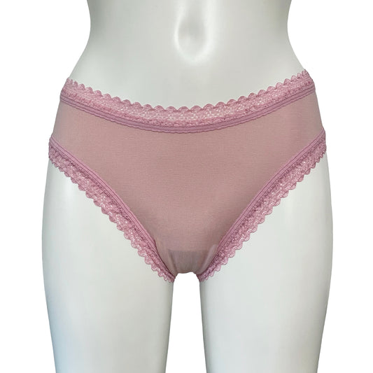 Bamboo High Leg Knicker - Blush