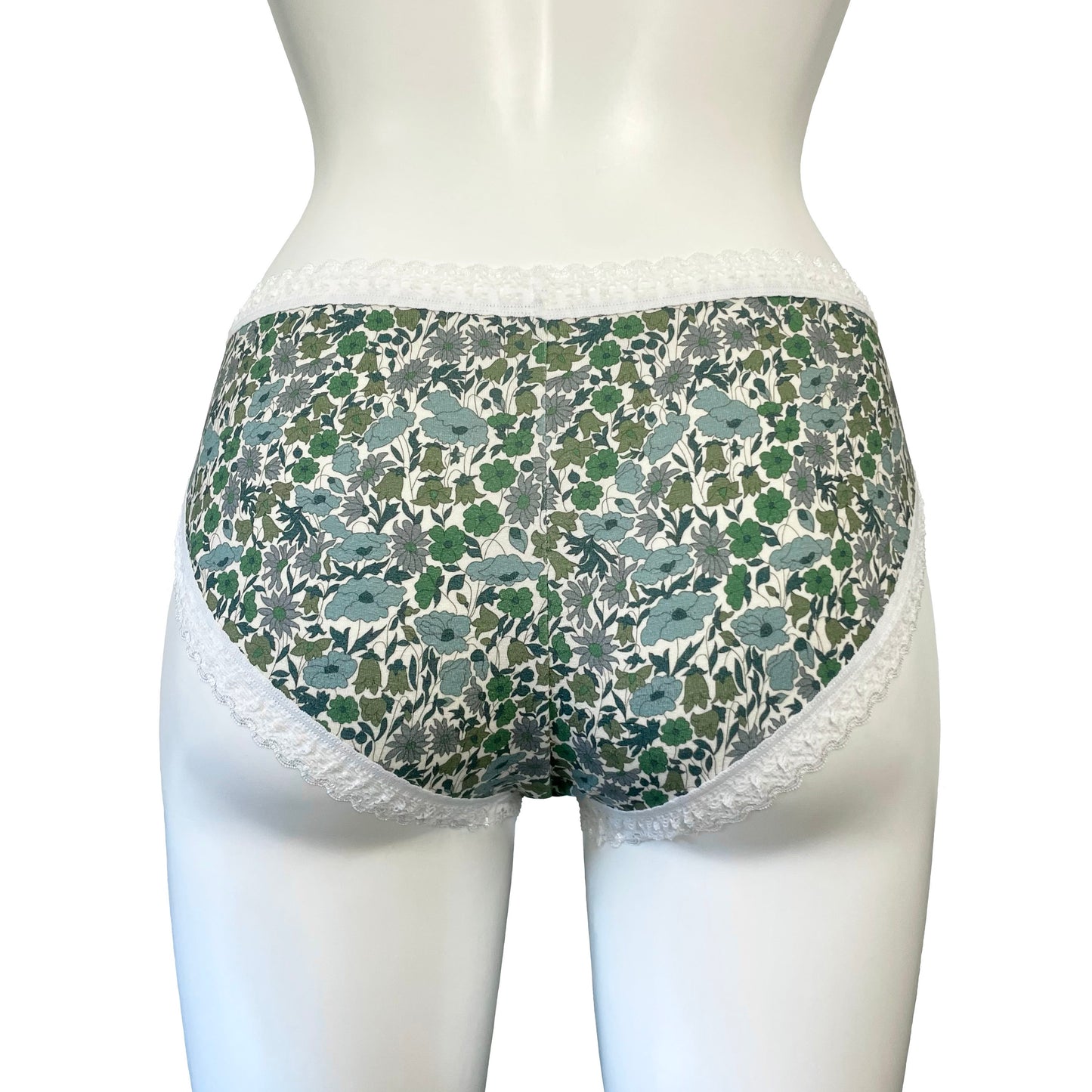 Liberty Print Bamboo High Leg Knicker - Verdant Whisper