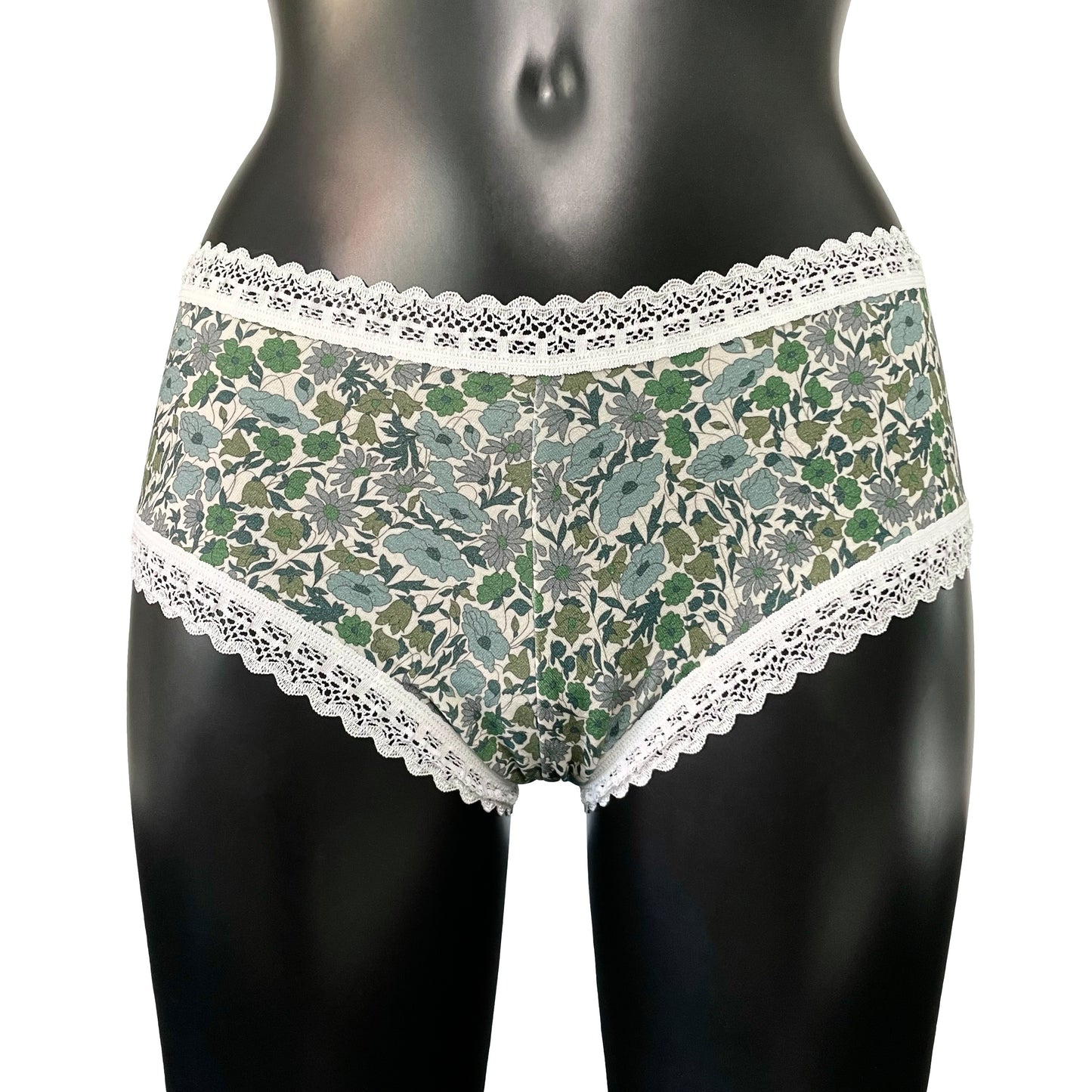 Liberty Print Bamboo Boy Short Knicker - Verdant Whisper